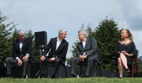 AMLO conmemora la independencia en Edomex con su esposa y Alfredo del Mazo