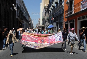 Manifestación sobre autopista