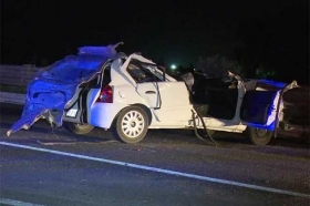 Los 3 sujetos que viajaban a bordo del coche murieron de manera instantánea